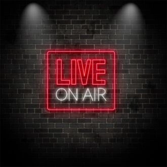 Live On Air Neon Sign for Studios and Broadcasting Spaces