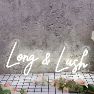 Long And Lash White Neon Sign