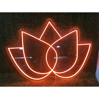 Brighten Up Any Space: Lotus Home Decor LED Neon Sign for Bars, Weddings, and Office Ambiance.