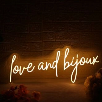 Love And Bijoux Yellow Neon Sign