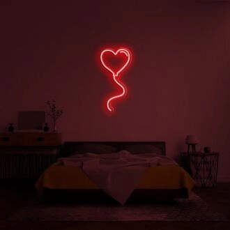 Love Balloon Neon Sign for Playful Romantic Decor
