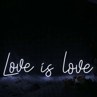 Love Is Love White Neon Sign