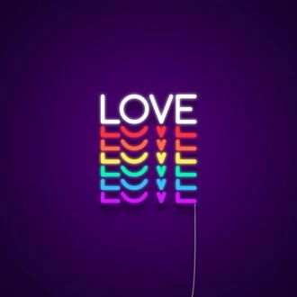Love Rainbow Neon Sign