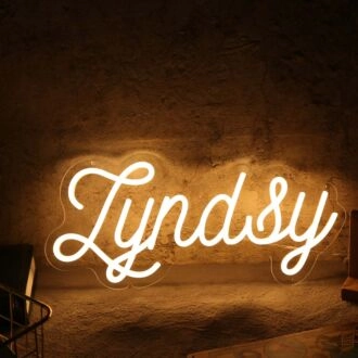 Lyndsy Yellow Neon Sign