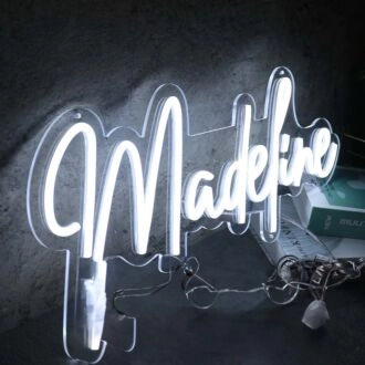 Madeline White Neon Sign