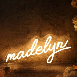 Madelyn Yellow Neon Sign