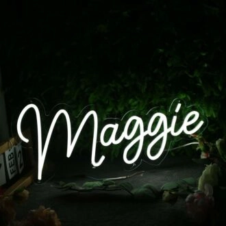 Maggie White Neon Sign