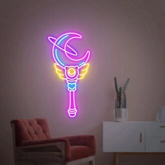 Brighten Your Space: From Home to Gaming Den with Magic Stick Led Neon Sign: Perfect for Dorm, Bar, and Kawaii Anime Enthusiasts