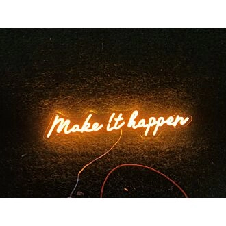 Brighten Your Office, Store, or Wedding: Make It Happen Yellow Custom LED Neon Sign Brings Inspiration Everywhere