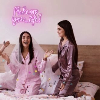 Make Up Your Life Neon Sign Beauty Studio Inspiration