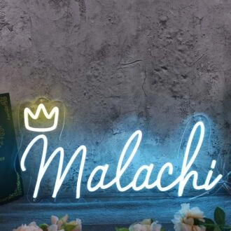 Malachi Blue Neon Sign