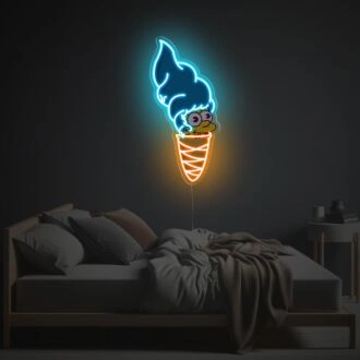 Brighten up your bar or game room with the quirky charm of Marge Simpson With Ice Ice Cream Suit LED Neon Acrylic Artwork.