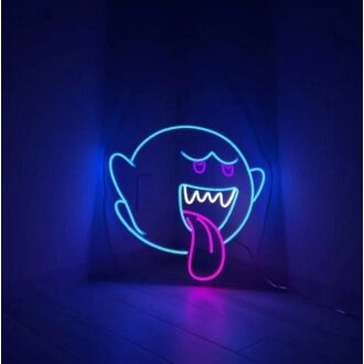 Mario Boo Neon Sign