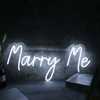 Marry Me White Custom Neon Sign