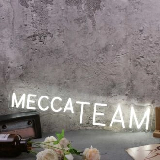 Mecca Team White Neon Sign