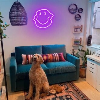 Brighten Up Your Space: Melting Smiley Face LED Neon Sign for Stylish Home Decor, Cool Office Vibes, and Vibrant Bar Atmospheres