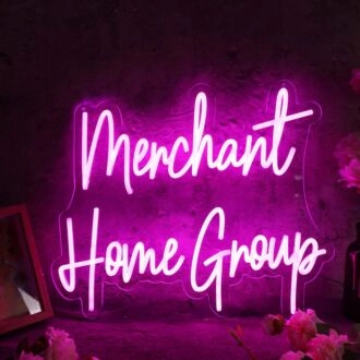 Merchant Home Group Purple Neon Sign