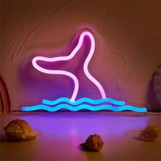 Add a Splash of Fantasy to Any Room, Party, or Event with the Mermaid Tail LED Neon Sign.