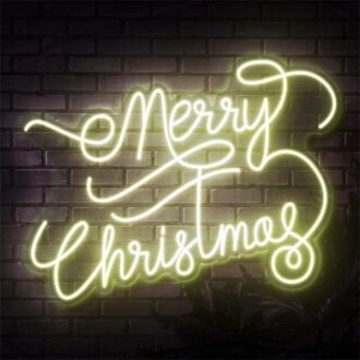 Merry Christmas V2 Neon Sign for Festive and Celebratory Spaces