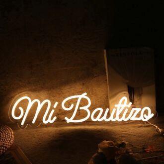 Mi Bautizqo Yellow Neon Sign