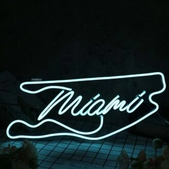 Miami White Neon Sign
