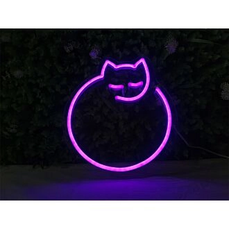 Verschönern Sie Ihr Schlafzimmer, Homeoffice oder die Ecke für Ihr Haustier mit dem Mini Cat LED-Neonschild.