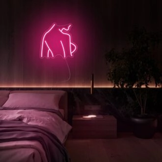 Mini Lady Body Back Neon Sign