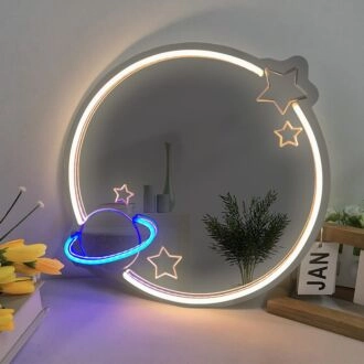 Galactic Light Mirror Neon Sign