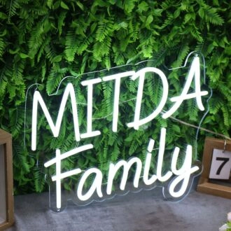 Mitda Family White Neon Sign
