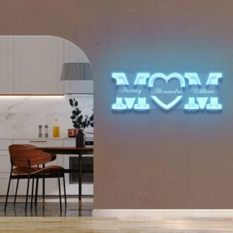 Personalize Your Home Decor and Celebrate Special Occasions with Mom Sign With Children Names – A Perfect Gift for Mom from Daughter on Birthdays, Mother's Day, and More