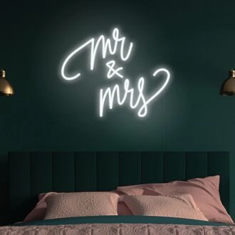Mr Mrs Neon Sign Celebrate weddings and anniversaries