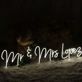 Mr And Mrs Lovers Neon Sign