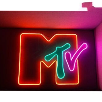 MTV Music Neon Sign for Music Lovers and Retro Decor