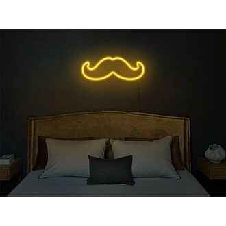 Brighten Up Your Bar, Storefront, or Man Cave with the Quirky Mustache LED Neon Sign.