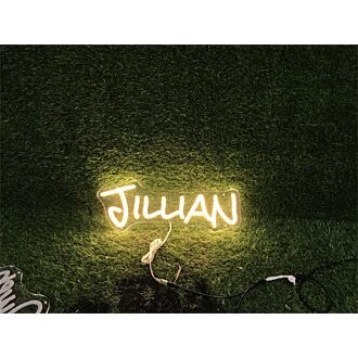Brighten Up Your Space: Name Custom Jillian LED Neon Sign for Home Decor, Weddings, and Bars