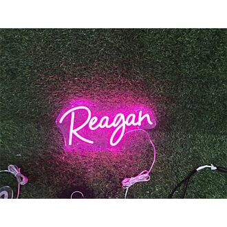 Brighten Your Space: Name Custom Reagan LED Neon Sign for Weddings, Bars, and Home Decor.