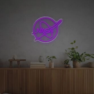 Elevate Your Space: Illuminate Your Home, Office, or Bar with the Nasa Logo LED Neon Sign for a Stellar Atmosphere.