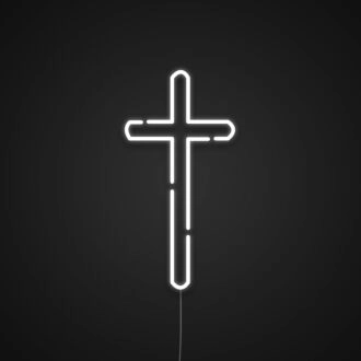 Neon Cross LED Sign for Religious and Spiritual Spaces