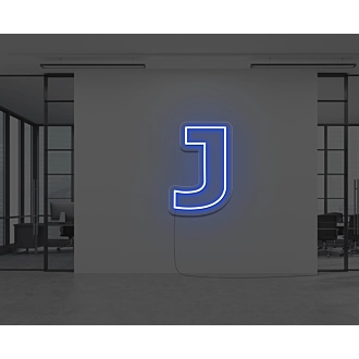 Neon Letter J