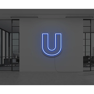 Neon Letter U