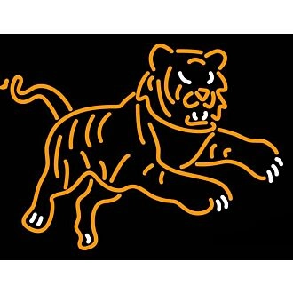 Neon Tiger Orange And White Neon Light