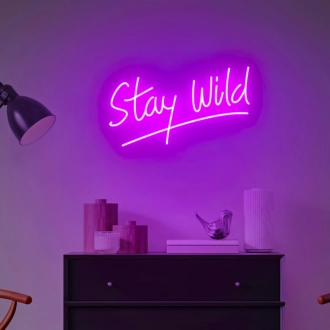 Stay Wild Embrace the Untamed Spirit Within Neon Sign