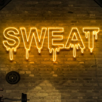 Sweat Neon Sign: Infuse Your Space with Energy and Motivation - Neon Art Sign