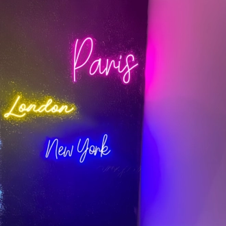 Paris London New York: Illuminate Your Love for Travel with Our Neon Sign!