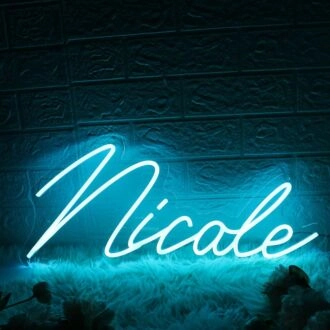Nicole Blue Neon Sign