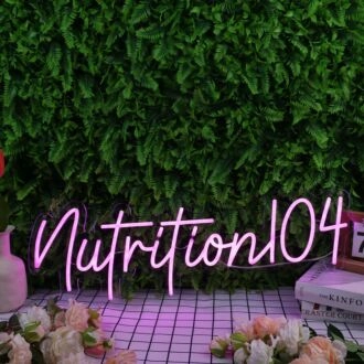 Nutrition 104 Purple Neon Sign