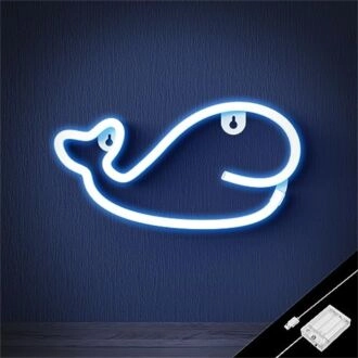 Brighten Up Your Space: Ocean Whale LED Neon Sign for Home Decor, Bars, and Coastal-Themed Parties.