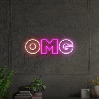 Beautify Your Space: Omg LED Neon Sign for Home Decor, Office Ambiance, and Vibrant Party Themes.