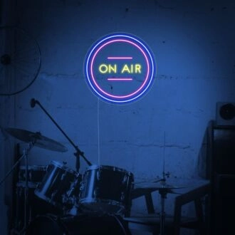 Brighten Your Studio, Bar, or Home Theater Ambiance with the On Air LED Neon Sign.