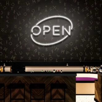 Open Bar Sign For Business Led Neon Sign